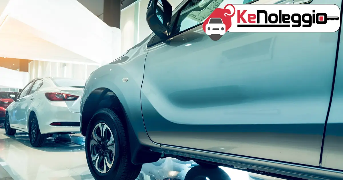 Auto parcheggiata dentro salone Autonoleggio Franchising